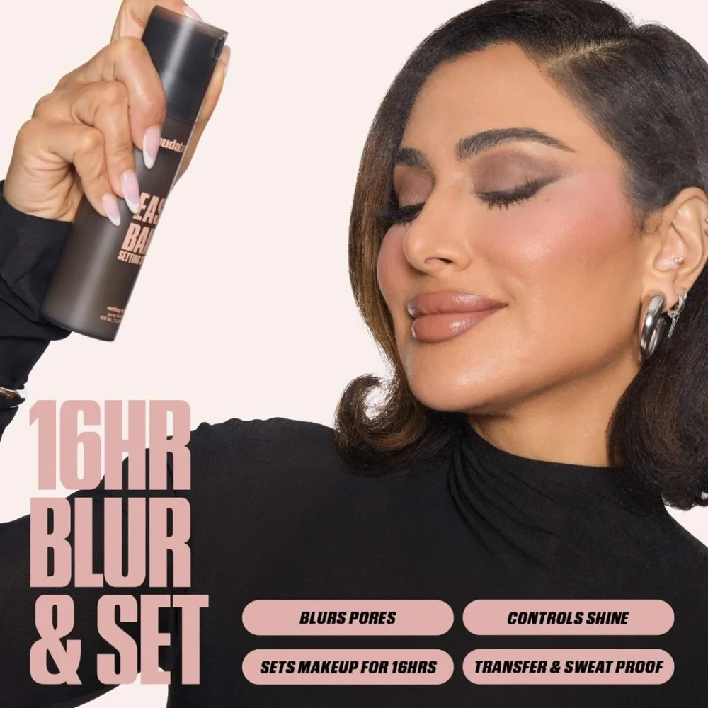 NEW Huda Beauty Easy Bake Blurring Setting Spray with 16-Hour Wear